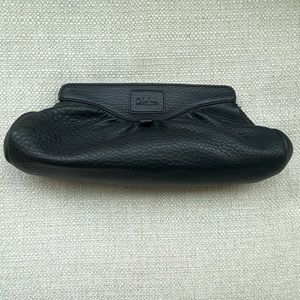 Cole Haan Black Pebble Leather Clutch/Cosmetics Bag